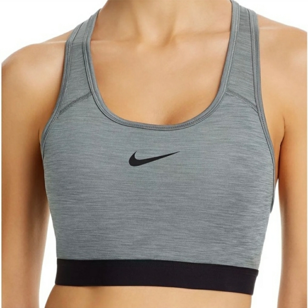 NWOT NIKE Intimates Gray Medium Support Stretch Sports Bra S